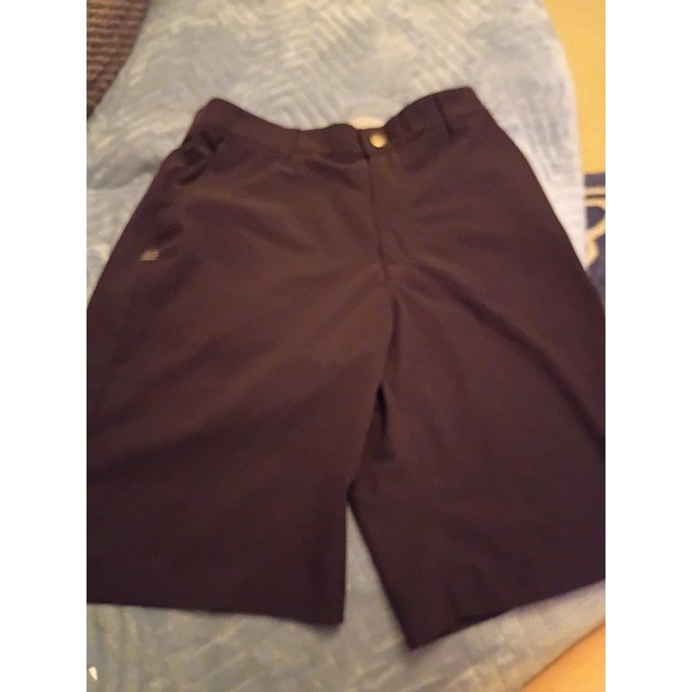 GUC Adidas 10" Stretch Golf Shorts Mens 30 Black Flat Front  Chino